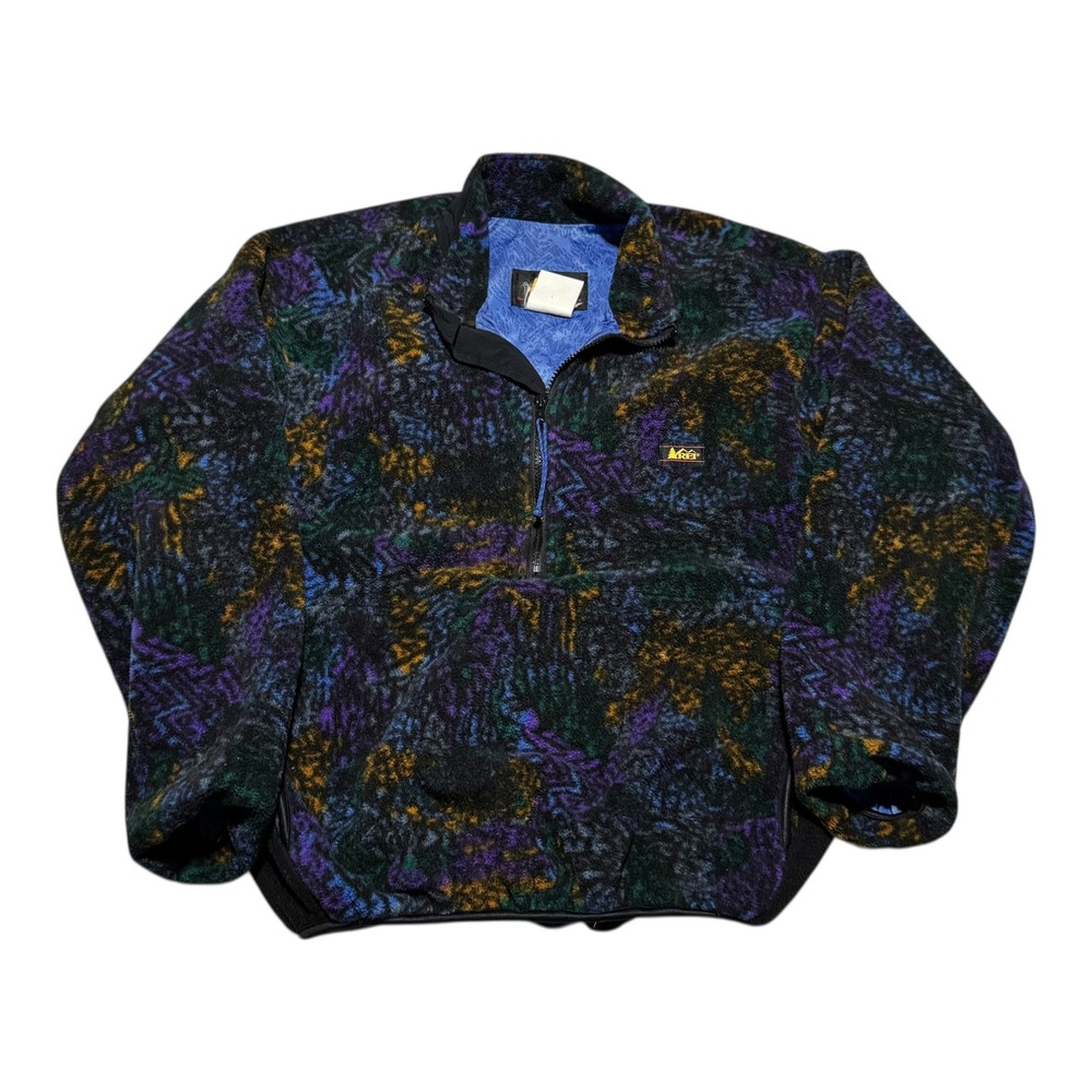 Vintage‎ 90s REI Sportswear Multicolor Fleece Synchilla Jacket Men's Small